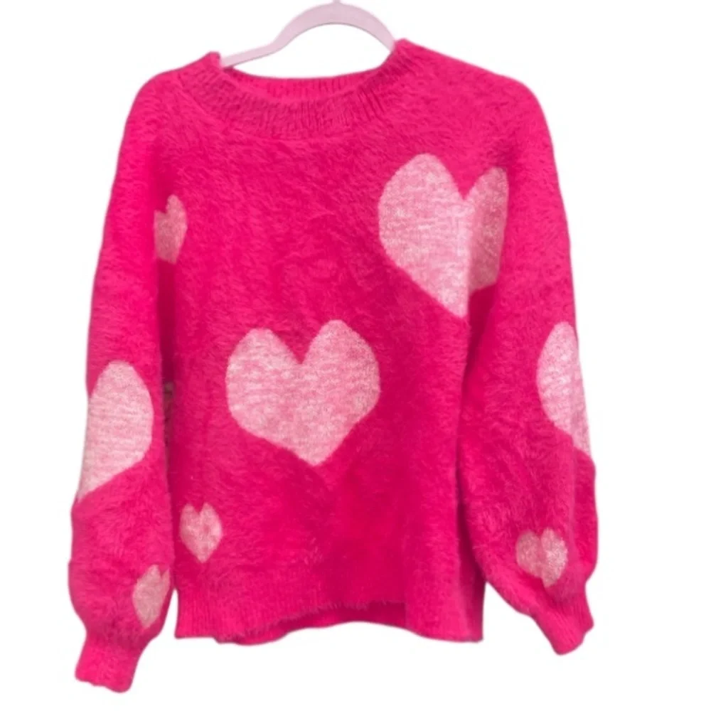 Pink Heart Sweater